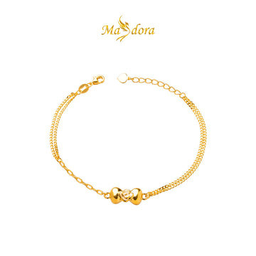 MASDORA 999 Gold Bracelet Rantai Tangan Emas ~ Fluffy Bow (EMAS 999/24K)