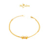 MASDORA 999 Gold Bracelet Rantai Tangan Emas ~ Fluffy Bow (EMAS 999/24K)
