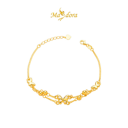 MASDORA 999 Gold Bracelet Rantai Tangan Emas ~ Baby Butterfly (EMAS 999/24K)