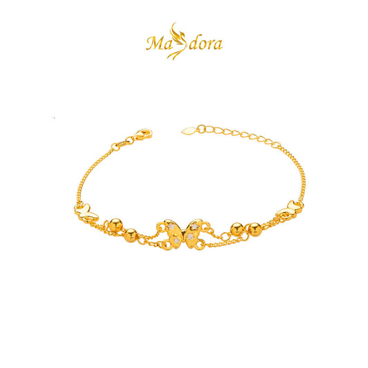 MASDORA 999 Gold Bracelet Rantai Tangan Emas ~ Baby Butterfly (EMAS 999/24K)