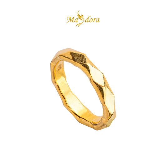 MASDORA 999 Gold Ring Rings Cincin Emas ~ Golden Minimalist Leena (EMAS 999/24K)