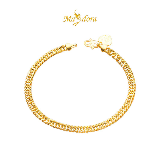 MASDORA 916 Gold Bracelet Rantai Tangan Emas ~ Lipan Licin (4mm) (EMAS 916/22K)