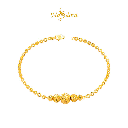 MASDORA 916 Gold Bracelet Rantai Tangan Emas ~ Shining Sauh Balls (EMAS 916/22K)