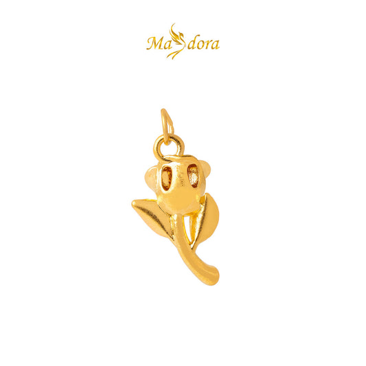 MASDORA 999 Gold Pendant Loket Emas ~ 3D Vast Rose (EMAS 999/24K) -- FREE 925 SILVER NECKLACE!