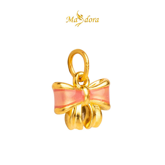 MASDORA 999 Gold Pendant Loket Emas ~ Brushy Ribbon (EMAS 999/24K)