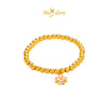 MASDORA 999 Gold Bracelet Rantai Tangan Emas ~ Stretchable Lovely Clover Pink (EMAS 999/24K)