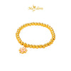 MASDORA 999 Gold Bracelet Rantai Tangan Emas ~ Stretchable Lovely Clover Pink (EMAS 999/24K)