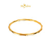 MASDORA 999 Gold Bangle Gelang Tangan Emas ~ Round Matte Bamboo (EMAS 999/24K)