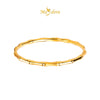 MASDORA 999 Gold Bangle Gelang Tangan Emas ~ Round Matte Bamboo (EMAS 999/24K)