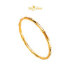 MASDORA 999 Gold Bangle Gelang Tangan Emas ~ Round Matte Bamboo (EMAS 999/24K)