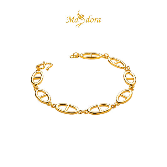 MASDORA 999 Gold Bracelet Rantai Tangan Emas ~ Golden Connected D  (EMAS 999/24K)
