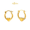 MASDORA 999 Gold Earrings Earring Subang Emas ~ Golden Love Harp  (EMAS 999/24K)