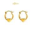 MASDORA 999 Gold Earrings Earring Subang Emas ~ Golden Love Harp  (EMAS 999/24K)