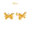 MASDORA 999 Gold Earrings Earring Subang Emas ~ Golden Wide Ribbon (EMAS 999/24K)