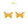MASDORA 999 Gold Earrings Earring Subang Emas ~ Golden Wide Ribbon (EMAS 999/24K)