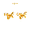 MASDORA 999 Gold Earrings Earring Subang Emas ~ Golden Wide Ribbon (EMAS 999/24K)
