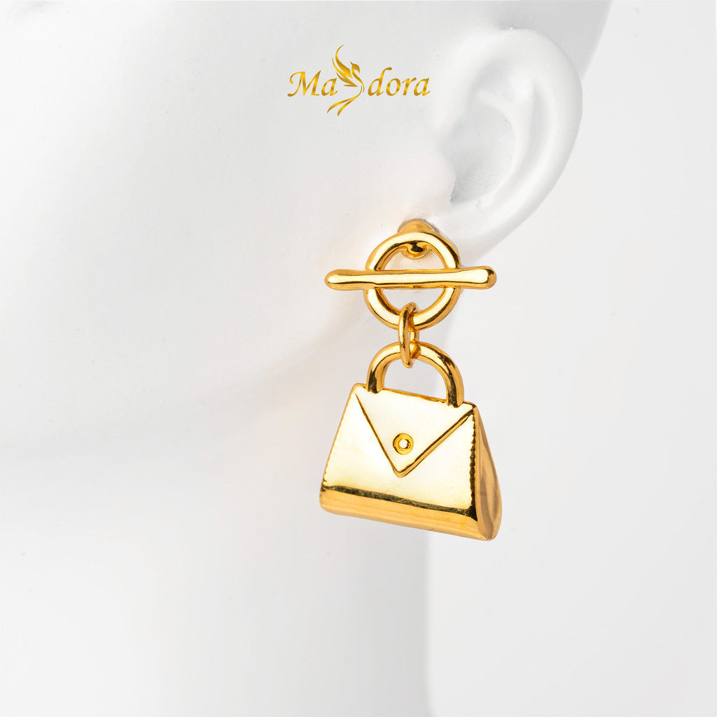MASDORA 999 Gold Earrings Earring Subang Emas ~ Golden Bag (EMAS 999/24K)