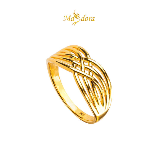 MASDORA 999 Gold Ring Rings Cincin Emas ~ Grande Wave (EMAS 999/24K)