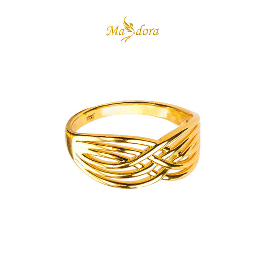 MASDORA 999 Gold Ring Rings Cincin Emas ~ Grande Wave (EMAS 999/24K)