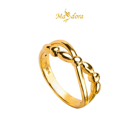 MASDORA 999 Gold Ring Rings Cincin Emas ~ Golden Infinity Bow (EMAS 999/24K)