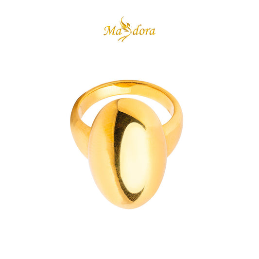 MASDORA 999 Gold Ring Rings Cincin Emas ~ High Polished Petal (EMAS 999/24K)