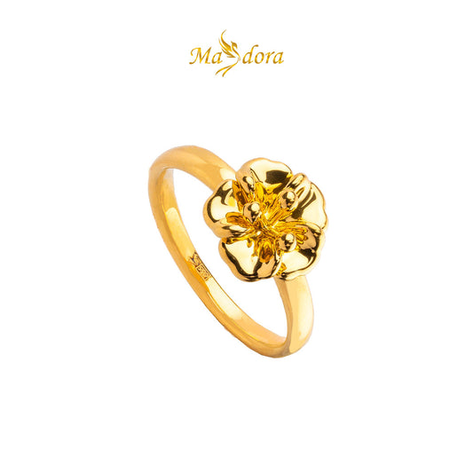 MASDORA 999 Gold Ring Rings Cincin Emas ~ Golden Mini Sakura (EMAS 999/24K)