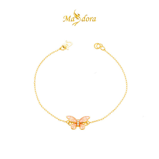 MASDORA 916 Gold Bracelet Rantai Tangan Emas ~ Simple Belle Papillon (EMAS 916/22K)