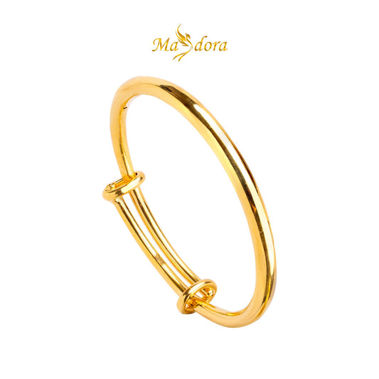MASDORA 999 Gold Bangle Gelang Tangan Emas ~ Golden Plain Baby (EMAS 999/24K)