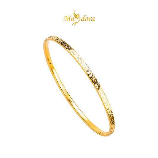 MASDORA 999 Gold Bangle Gelang Tangan Emas ~ Golden Glitz Round (EMAS 999/24K)