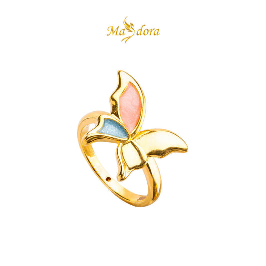 MASDORA 916 Gold Ring Rings Cincin Emas ~ HG Enormous Enchanted Butterfly (EMAS 916/22K)