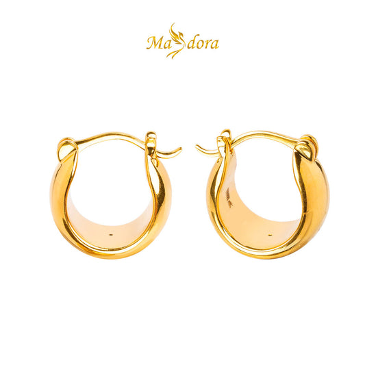 MASDORA 999 Gold Earring Earrings Subang Emas ~ Golden Fluffy Harp (EMAS 999/24K)