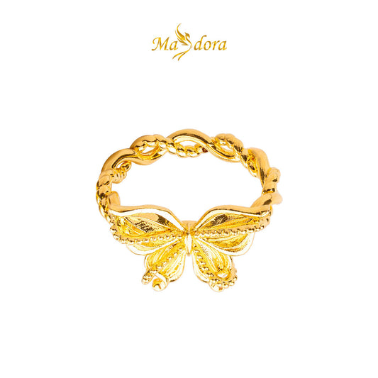 MASDORA 916 Gold Ring Rings Cincin Emas ~ HG Mini Fable Butterfly (EMAS 916/22K)