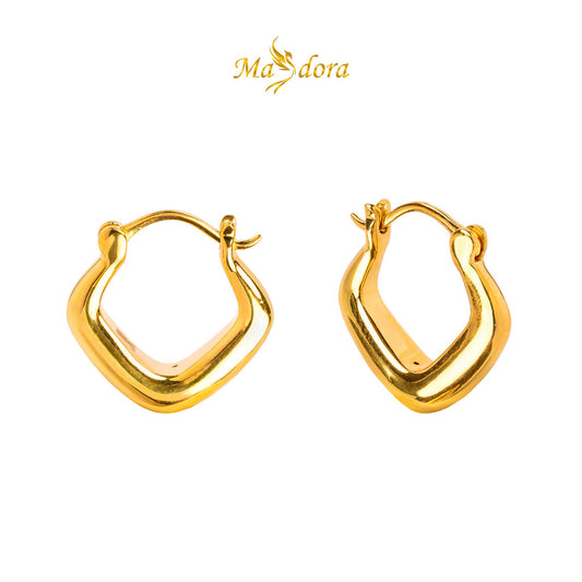 MASDORA 999 Gold Earring Earrings Subang Emas ~ Golden Classy Harp (EMAS 999/24K)