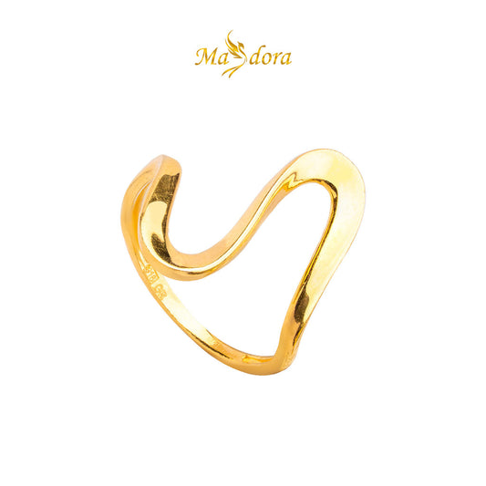 MASDORA 916 Gold Ring Rings Cincin Emas ~ Golden Elegant Sway (EMAS 916/22K)