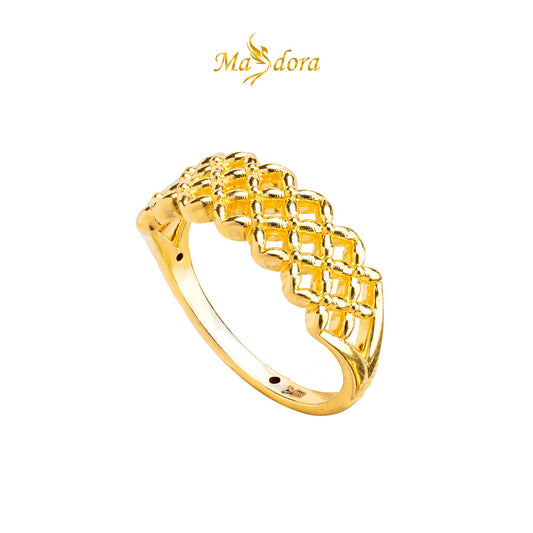 MASDORA 916 Gold Ring Rings Cincin Emas ~ HG Golden Arrayed Ixora (EMAS 916/22K)