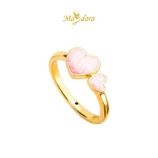 MASDORA 916 Gold Ring Rings Cincin Emas ~ HG Twinnie Heart (EMAS 916/22K)