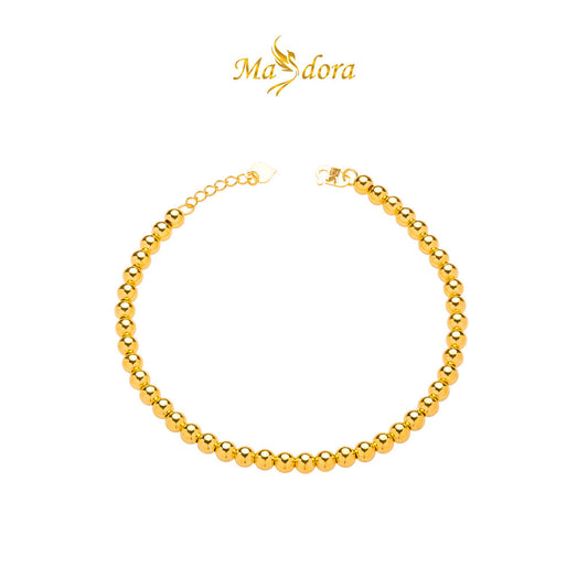 MASDORA 916 Gold Bracelet Rantai Tangan Emas ~ HG Golden Plain Boba (EMAS 916/22K)