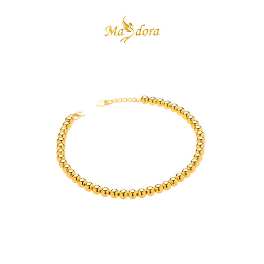 MASDORA 916 Gold Bracelet Rantai Tangan Emas ~ HG Golden Plain Boba (EMAS 916/22K)