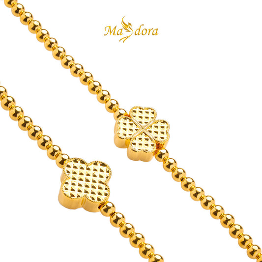 MASDORA 916 Gold Bracelet Rantai Tangan Emas ~ HG Enormous Lucky Clover Boba (EMAS 916/22K)