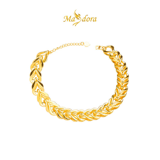 MASDORA 916 Gold Bracelet Rantai Tangan Emas ~ HG Flipped Knot (EMAS 916/22K)