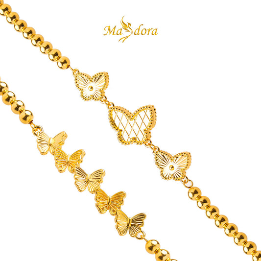 MASDORA 916 Gold Bracelet Rantai Tangan Emas ~ HG Butterfly Boba (EMAS 916/22K)
