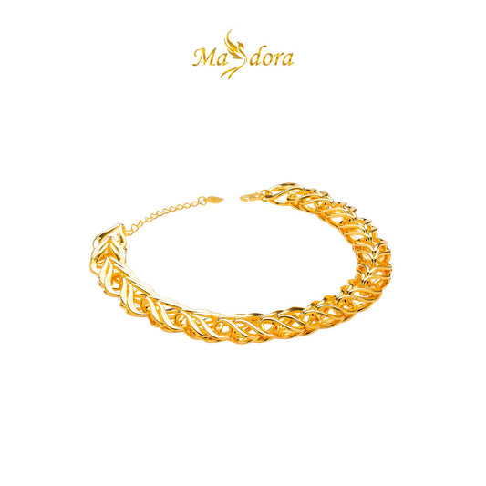 MASDORA 916 Gold Bracelet Rantai Tangan Emas ~ HG Flipped Knot (EMAS 916/22K)