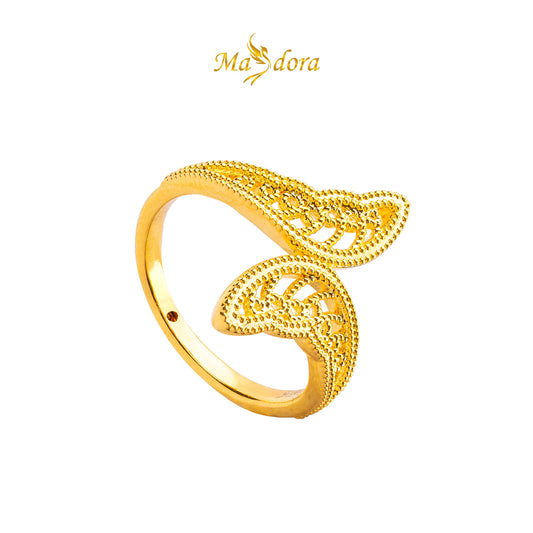 MASDORA 916 Gold Ring Rings Cincin Emas ~ HG Classic Split Butterfly (EMAS 916/22K)