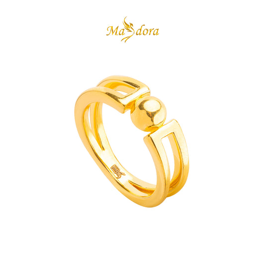 MASDORA 916 Gold Ring Rings Cincin Emas ~ HG Lined Sphere (EMAS 916/22K)