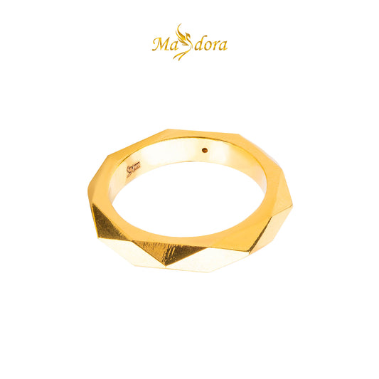 MASDORA 916 Gold Ring Rings Cincin Emas ~ HG Golden Sided Band (EMAS 916/22K)