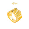 MASDORA 916 Gold Ring Rings Cincin Emas ~ HG Golden Quintuple Ripple (EMAS 916/22K)