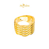 MASDORA 916 Gold Ring Rings Cincin Emas ~ HG Golden Quintuple Ripple (EMAS 916/22K)