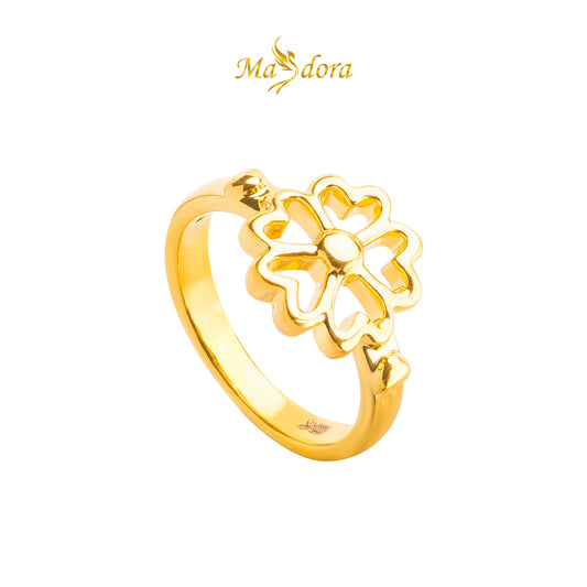 MASDORA 916 Gold Ring Rings Cincin Emas ~ HG New Lucky Flower (EMAS 916/22K)