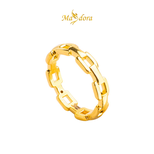 MASDORA 916 Gold Ring Rings Cincin Emas ~ HG Golden Square Clip (EMAS 916/22K)