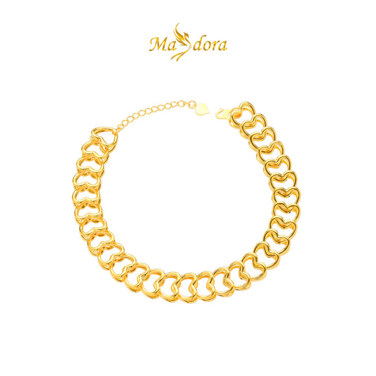 MASDORA 916 Gold Bracelet Rantai Tangan Emas ~ HG Stacked Sincero Links (EMAS 916/22K)